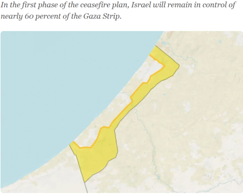 Source: Aljazeera, https://www.aljazeera.com/news/2025/10/9/map-of-gaza-shows-how-israeli-forces-will-withdraw-under-ceasefire-deal
