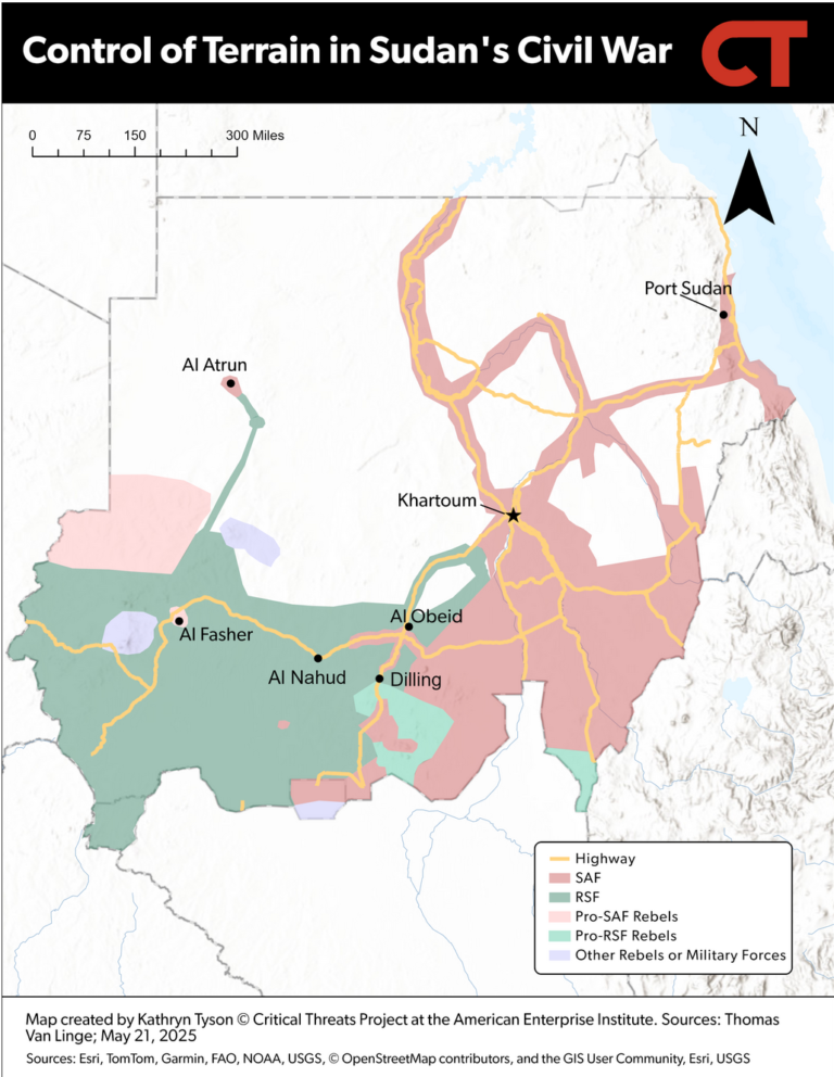 Sudan control of terrain.