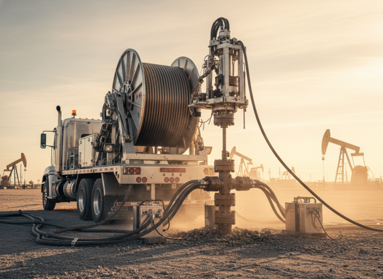 Coiled Tubing is a continuous length of steel pipe used for various well interventions. Oilwell Group offers coiled tubing services that minimize rig time and maximize well access for cleaning, acidizing, and downhole tool deployment. Source: OWS https://www.oilwellgroup.net/en-us Coiled Tubing is a continuous length of steel pipe used for various well interventions. Oilwell Group offers coiled tubing services that minimize rig time and maximize well access for cleaning, acidizing, and downhole tool deployment. Source: OWS https://www.oilwellgroup.net/en-us