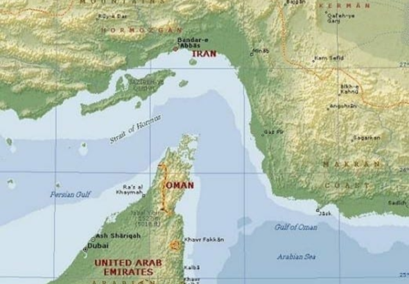 Gulf of Hormuz. Source: The Robert Strauss Center for International Security and Law at the University of Texas at Austin, https://www.strausscenter.org/strait-of-hormuz-geography/