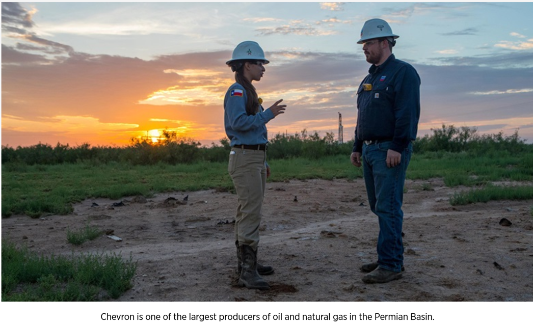 The Permian Basin, an oil producing region spanning much of New Mexico and Texas. This is the highest oil producing field in the United States. Source: https://www.chevron.com/newsroom/2024/q4/energy-production-is-growing-in-new-mexico