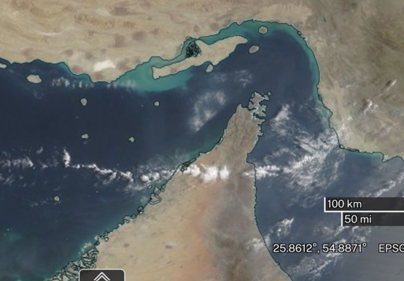 Strait of Hormuz. Source: https://worldview.earthdata.nasa.gov/