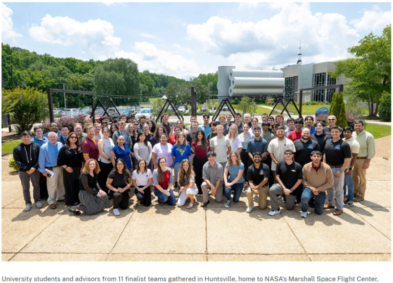 University students and advisors from 11 finalist teams gathered in Huntsville, home to NASA’s Marshall Space Flight Center, June 23-25 for the agency’s third annual Human Lander Challenge. This year’s competition challenged students to consider solutions for environmental control and life support systems for long duration spaceflight. These technologies are essential for maintaining breathable air, potable water, and thermal stability for astronauts during deep space missions. NASA/Charles Beason