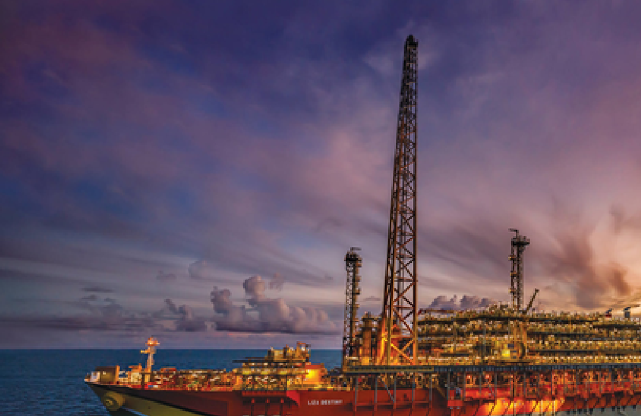 Ocean drilling rig: ExxonMobil focuses on strengthening energy security by expanding low-cost-of-supply, high-return oil and natural gas operations. Source: https://corporate.exxonmobil.com/