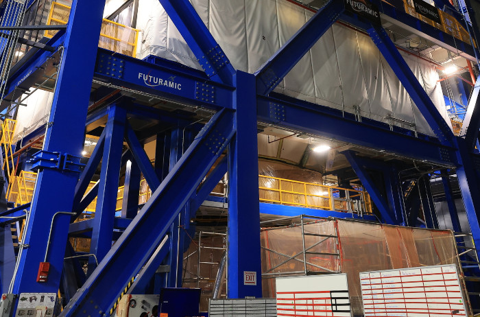 The Artemis III core stage sits in High Bay 2 in the Vehicle Assembly Building at NASA Kennedy with the core stage tank attached to its engine section on May 12, 2026. Credit: NASA/Kim Shiflett. Source: https://www.nasa.gov/missions/artemis/artemis-3/nasa-outlines-preliminary-artemis-iii-mission-plans/