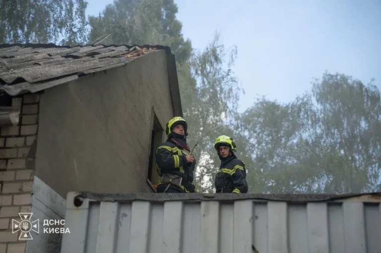 Workers of Ukraine's Emergency Service after Russian drone strike on Kyiv's gas stations for the second day, on Sept. 11, 2026. (Ukraine's Emergency Service / Telegram) Source: https://kyivindependent.com/ukraine-war-latest-russia-targets-kyiv-gas-stations-for-second-day/
