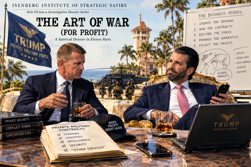 NOIR FICTION & INVESTIGATIVE DOSSIER SERIES: THE ART OF WAR (FOR PROFIT) * A Satirical Dossier in Eleven Parts. Source: https://www.iissonline.net/private-military-fiction-7/