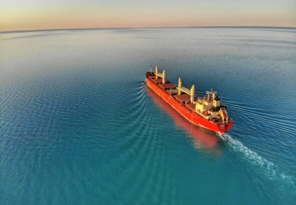 LNG tanker, courtesy Chris Pagan, a Michigan-based drone photographer. His free to download photo collection: https://unsplash.com/@chris_pagan
