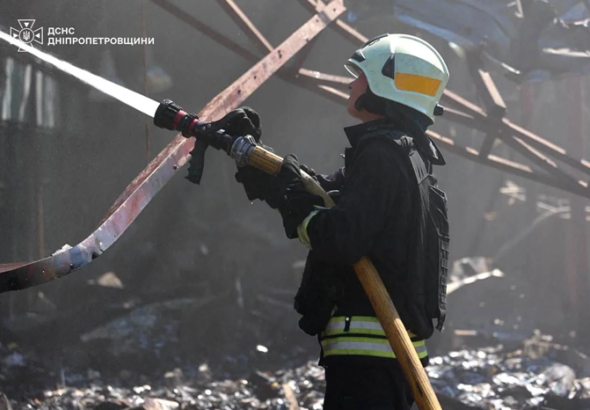 A State Emergency Service (SES) rescuer cleans up after a Russian strike on the Dnipropetrovsk region. Sept. 4, 2026 (Photo by State Emergency Service of Ukraine/Telegram) Source: https://www.kyivpost.com/post/86637