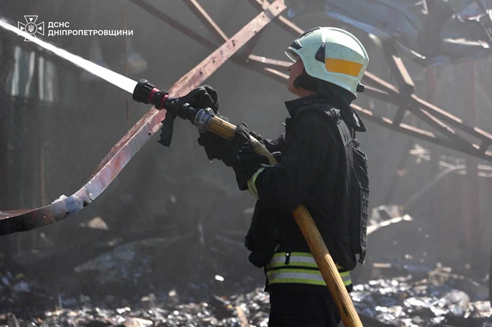A State Emergency Service (SES) rescuer cleans up after a Russian strike on the Dnipropetrovsk region. Sept. 4, 2026 (Photo by State Emergency Service of Ukraine/Telegram) Source: https://www.kyivpost.com/post/86637